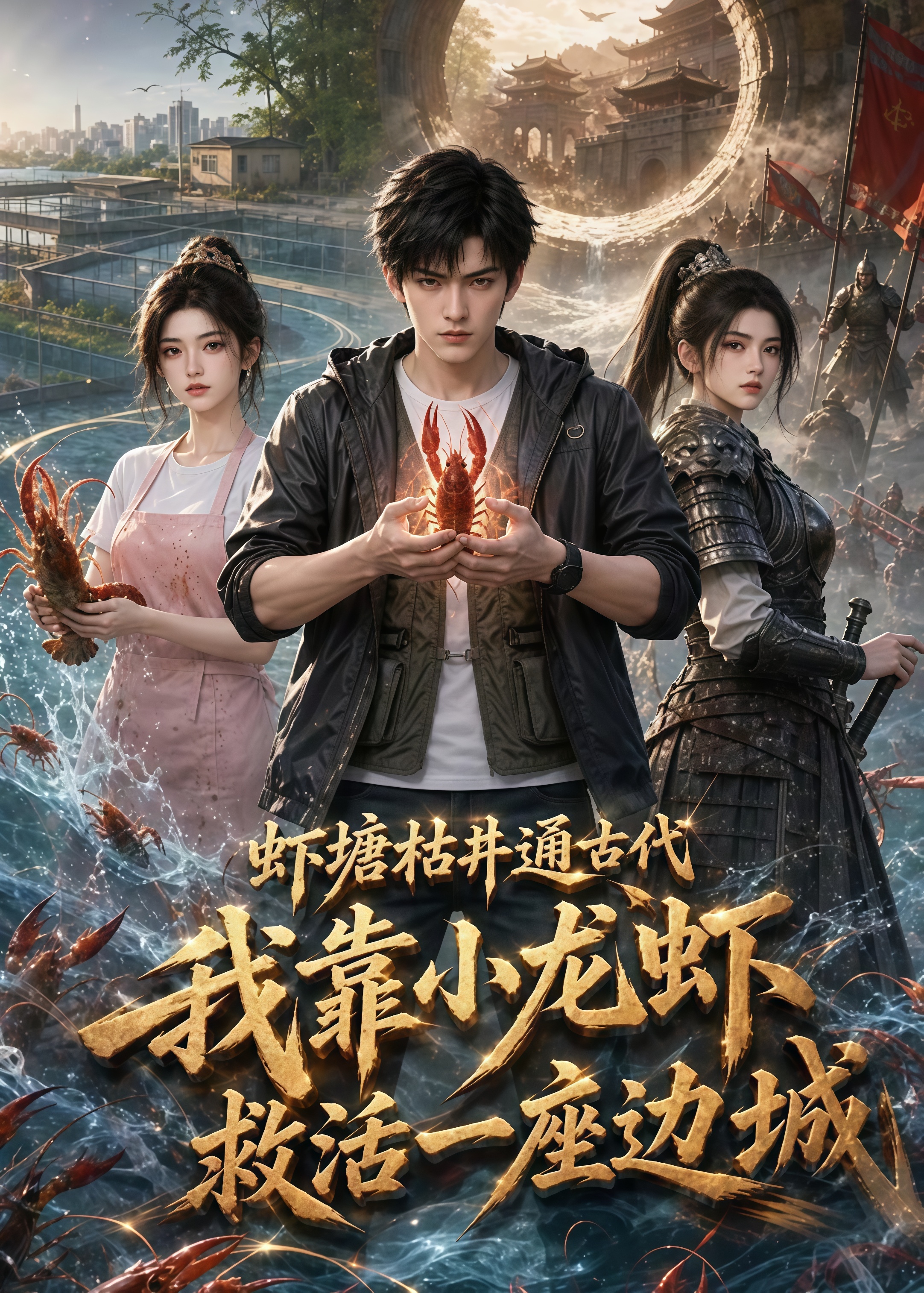 虾塘枯井通古代，我靠小龙虾救活一座边城(全集)